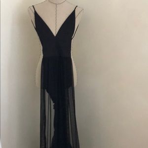 Sheer bodysuit maxi dress